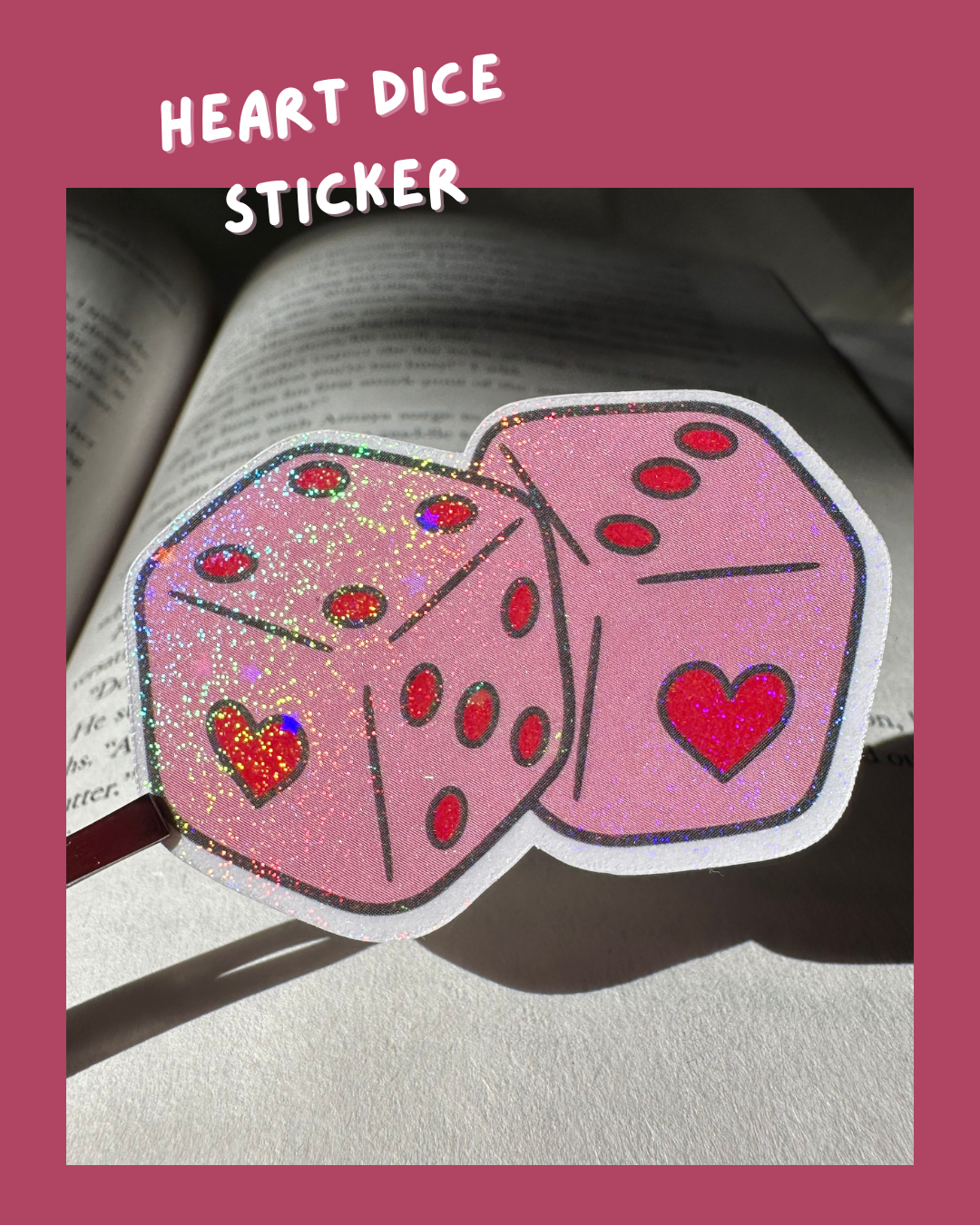 Heart Dice Sticker