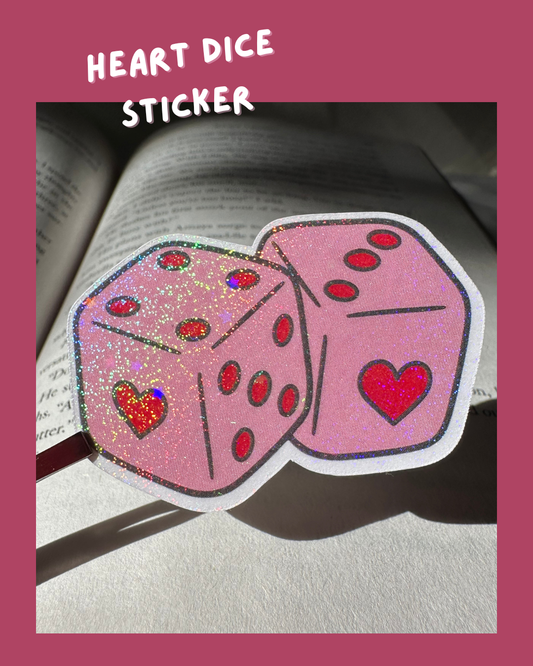 Heart Dice Sticker